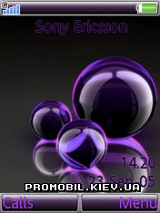 Тема Purple Balls для SE 240x320