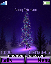 Тема Purple Xmas для Sony Ericsson