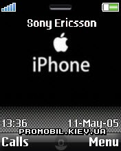 Тема для Sony Ericsson 176x220 - Iphone Black