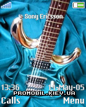 Тема для Sony Ericsson 176x220 - Guitar Blue
