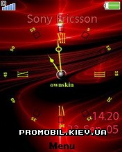 Тема для Sony Ericsson 240x320 - Swf Red Clock