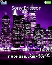 Тема для Sony Ericsson 240x320 - Purple City