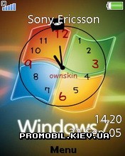 Тема для Sony Ericsson 240x320 - Swf Windows 7 Clock