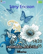 Тема для Sony Ericsson 240x320 - Blue Butterflies