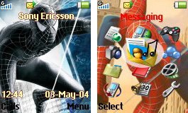 Тема для Sony Ericsson 128x160 - Spiderman black