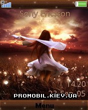 Тема для Sony Ericsson 240x320 - White Angel