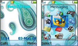 Тема для Sony Ericsson 128x160 - Paisley Blue