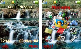Тема для Sony Ericsson 128x160 - Water Wall