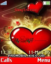 Тема для Sony Ericsson 176x220 - Heart N Rose