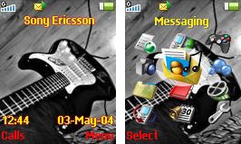 Тема для Sony Ericsson 128x160 - Rock Guitar