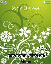 Тема для Sony Ericsson 240x320 - Floral Green