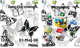 Тема для Sony Ericsson 128x160 - White Butterfly
