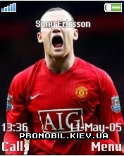 Тема для Sony Ericsson 176x220 - Wayne Rooney