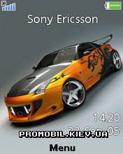 Тема для Sony Ericsson 240x320 - Orange car