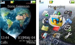 Тема для Sony Ericsson 128x160 - World In Heart