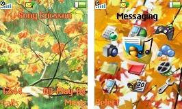 Тема для Sony Ericsson 128x160 - Autumn Leaf