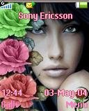 Тема для Sony Ericsson 128x160 - Girl And Roses