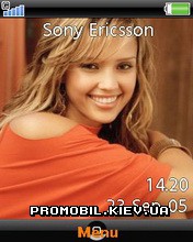 Тема для Sony Ericsson 240x320 - Jessica Alba