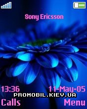 Тема для Sony Ericsson 176x220 - Blue Flower Lamour