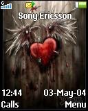 Тема для Sony Ericsson 128x160 - Emo hearth