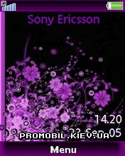 Тема для Sony Ericsson 240x320 - Purple Abstract