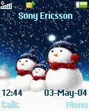 Тема для Sony Ericsson 128x160 - Snowman Animated