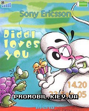 Тема для Sony Ericsson 240x320 - Diddl Mouse Love You