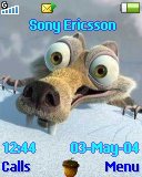 Тема для Sony Ericsson 128x160 - Ice Age Scrat