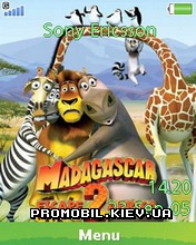 Тема для Sony Ericsson 240x320 - Madagascar Escape