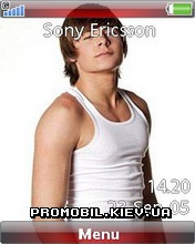 Тема для Sony Ericsson 240x320 - White Zac Efron