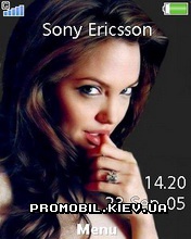 Тема для Sony Ericsson 240x320 - Angelina Jolie