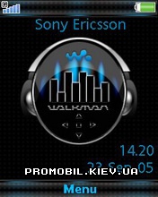 Тема для Sony Ericsson 240x320 - Walkman Blue