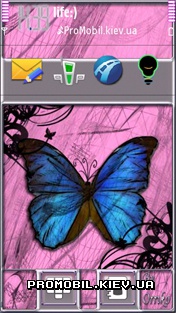 Тема для Nokia 5800 - Pink Butterfly Umor