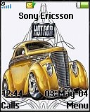 Тема для Sony Ericsson 128x160 - Drawn Hot-rod