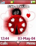 Тема для Sony Ericsson 128x160 - Lady bug Red