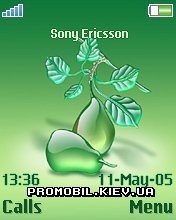 Тема Green Fruit для Sony Ericsson 176x220 
