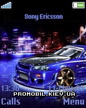 Тема для Sony Ericsson 176x220 - Blue Cars