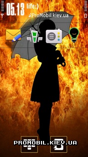 Тема FireGirl для Nokia 5800