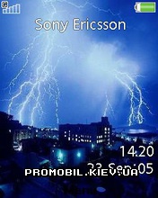 Тема Blue Lightning для Sony Ericsson 240x320 