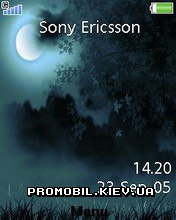 Тема Night dark для Sony Ericsson 240x320 