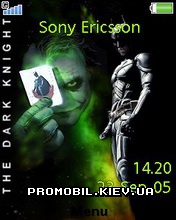 Тема Dark Knight для Sony Ericsson 240x320 