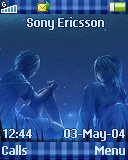 Тема Blue Love для Sony Ericsson 128x160 