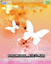 Тема Flutter Buterfly для Sony Ericsson 240x320 