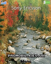 Тема с ручейком для Sony Ericsson 240x320 - River