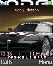 Тема Dodge с авто для Sony Ericsson 176x220 