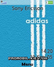 Тема для Sony Ericsson 240x320 - Blue Adidas