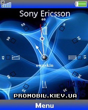 Тема для Sony Ericsson 240x320 - Blue Flash