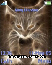 Тема для Sony Ericsson 176x220 - Scary Cat