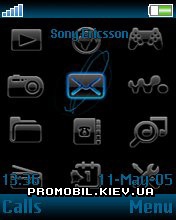 Тема для Sony Ericsson 176x220 - Black walkman