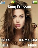 Тема для Sony Ericsson 128x160 - Angelina Jolie